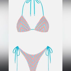 triangl vinca sherbet stripe bikini